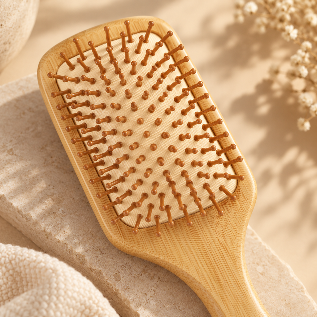 Velmera Wooden Brush |             Scalp Massage